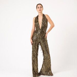Fringe Jumpsuit, Sequin Jumpsuit, Disco Jumpsuit, 70s Outfit, Studio 54 Outfit
